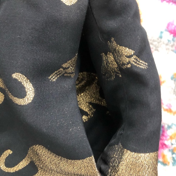 Anthropologie Eyedoll Gold Panther Dress 00 - Picture 2 of 6